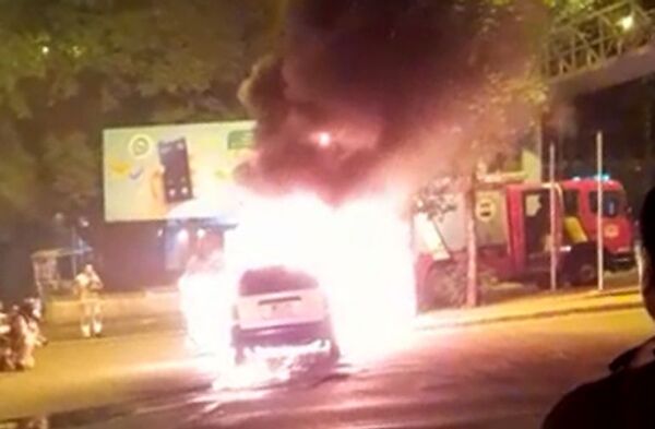 Vehículo se incendió en plena marcha - ABC en el Este - ABC Color