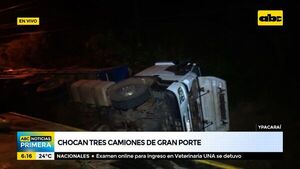 Chocan tres camiones de gran porte en Ypacaraí - ABC Noticias - ABC Color