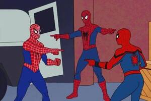 Crónica / ¡Los tres Spiderman de carne y hueso recrearon un conocido meme!