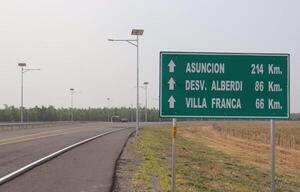 Habilitan segundo tramo de la ruta Alberdi-Pilar