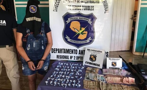 Detienen a mujer que comercializaba droga a jóvenes en Minga Guazú