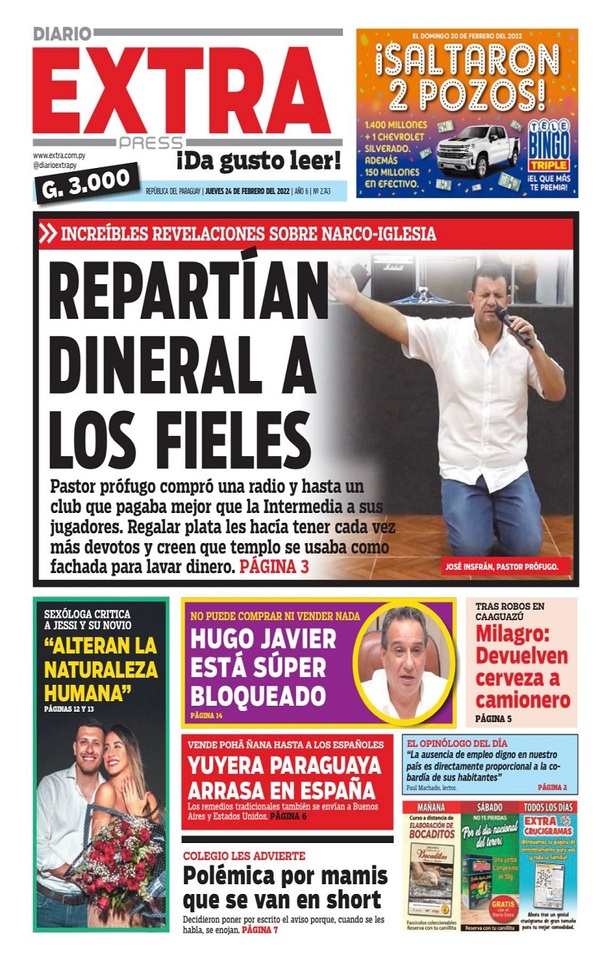 Portadas de este jueves 24 de febrero de 2022