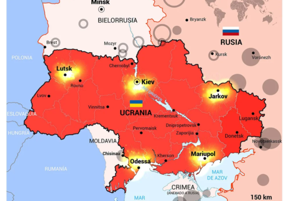 Estas son las ciudades ucranianas que fueron atacadas por Rusia