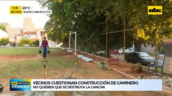Vecinos cuestionan construcción de caminero - ABC Noticias - ABC Color