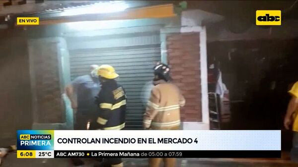 Controlan nuevo incendio en el mercado 4 - ABC Noticias - ABC Color