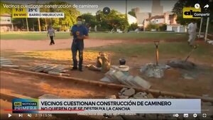 Desacuerdo entre vecinos del barrio Mburucuyá por construcción de caminero en una plaza - Nacionales - ABC Color