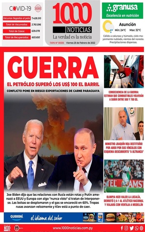 Portadas de este viernes 25 de febrero de 2022
