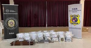 Incautación de cocaína en Villeta: pesaje total es de 162,6 kilos