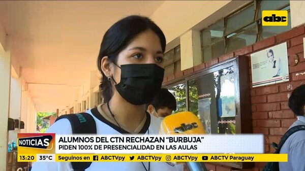 Alumnos del CTN rechazan modalidad “Burbuja” - ABC Noticias - ABC Color