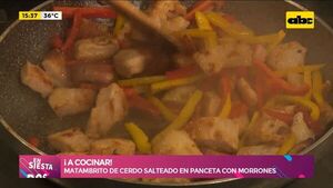 ¡A cocinar! Matambrito de cerdo salteado en panceta con morrones y semillas de sésamo  - Ensiestados - ABC Color