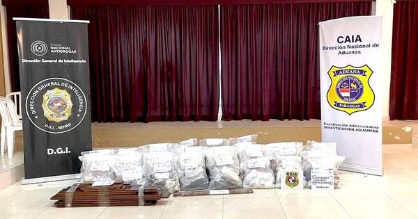 La Nación / Carga de cocaína pesa 162 kilos