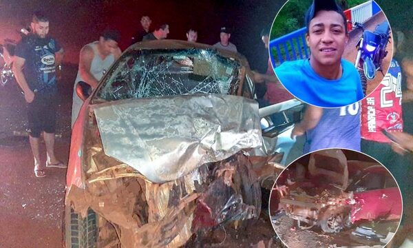 Joven brasileño muere tras choque frontalsobre la ruta asfaltada en Puerto Irala – Diario TNPRESS