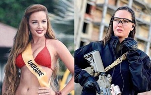 Miss Ucrania, armada hasta los dientes