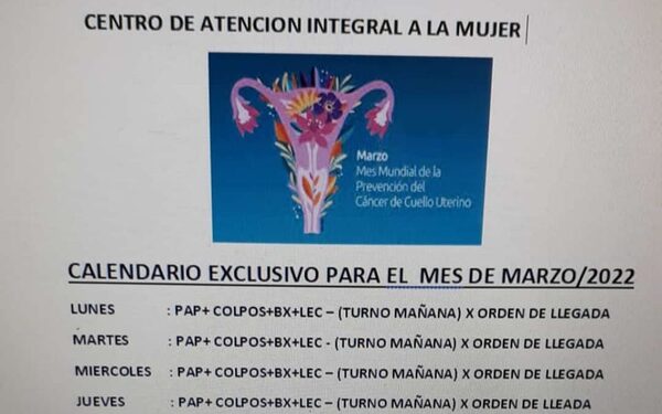 Socializan calendario para estudios ginecológicos en hospital de Franco