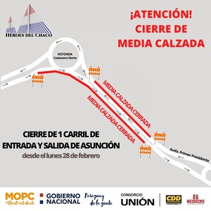 Hoy clausuran medio carril de la Costanera Norte