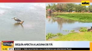 Denuncian sequía de la laguna de Itá