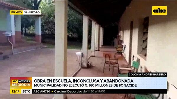 Pésimo estado con obras inconclusas de una escuela - ABC Noticias - ABC Color