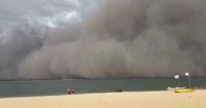 La Nación / Tormenta de cenizas oscureció Ayolas esta siesta