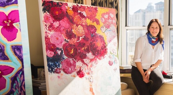 Pinturas de paraguaya radicada en Nueva York, en la Manzana de la Rivera