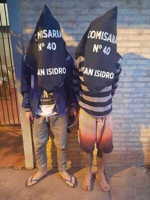 Sorprendieron a dos hombres sup. intentando hurtar en una vivienda en San Isidro