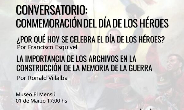 Realizarán conversatorio sobre el día de Héroes
