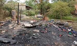 Incendio consume totalmente vivienda de una humilde mujer en Coronel Oviedo – Prensa 5