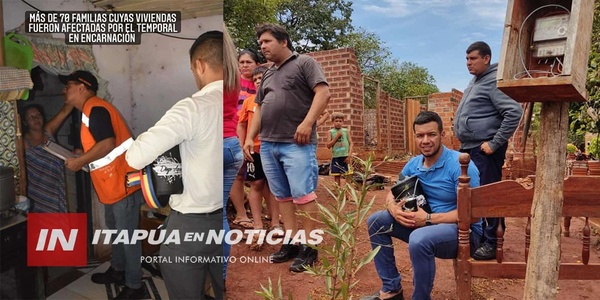 CONCEJAL ACOMPAÑA A DAMNIFICADOS POR EL TEMPORAL - Itapúa Noticias