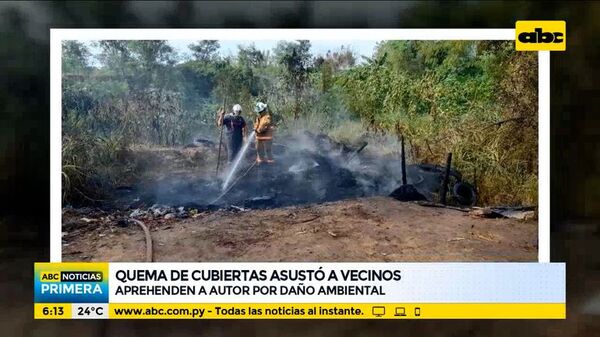 Quema de cubiertas asusta a vecinos - ABC Noticias - ABC Color