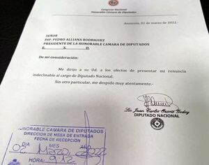 Ozorio renuncia a la Cámara de Diputados tras acusaciones por narcotráfico