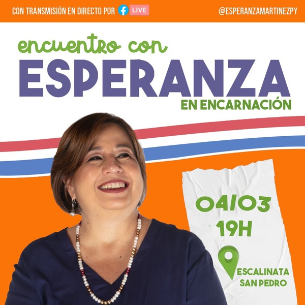 "Encuentro con Esperanza" invitan a conversatorio con senadora en Encarnación