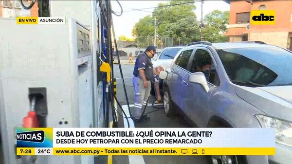 Molestia de la ciudadanía ante la suba de combustible - ABC Noticias - ABC Color