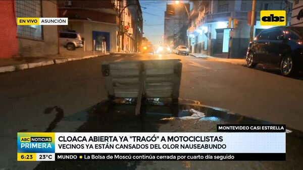 Cloaca abierta en pleno microcentro - ABC Noticias - ABC Color