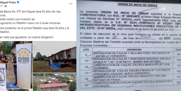 Miguel Prieto celebra la inauguración de obras que concluyeron dos meses después del plazo
