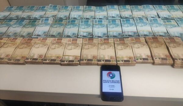 Pontaporanense es detenido en SC con más de R$ 400 mil reales y documentos falsos