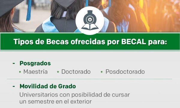 Desde la próxima semana interesados pueden postularse para las becas que ofrece el Programa BECAL