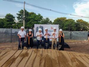 Palada inicial de Primus, el primer edificio de departamentos en altura en Concepción