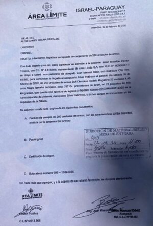 Dimabel fue informada sobre la llegada de pistolas incautadas en el Pettirossi - Nacionales - ABC Color