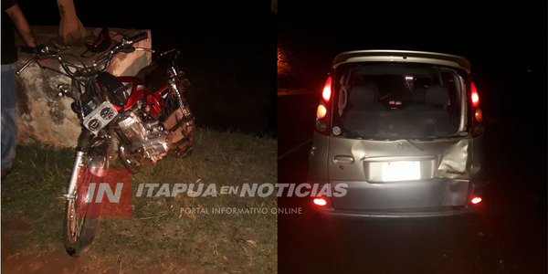 CAP. MIRANDA: CHOQUE ENTRE MOTOCICLETA Y AUTOMÓVIL DEJA UNA MUJER FALLECIDA - Itapúa Noticias