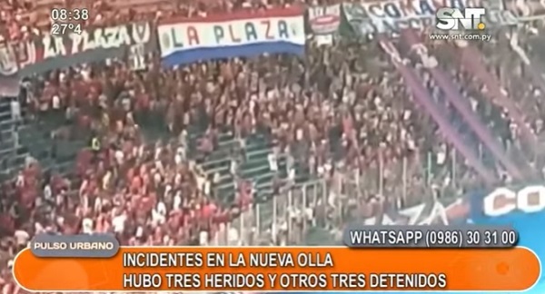 Reportan tres detenidos y tres heridos en enfrentamiento entre hinchas de Cerro