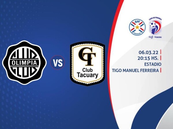 Apertura: El Decano mide esta noche a Tacuary por la Fecha 5
