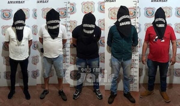 Detienen a cinco personas armadas en Pedro Juan