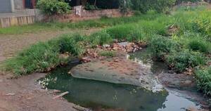 La Nación / Vecinos denuncian agua servida en la zona del Hospital General de Villa Elisa