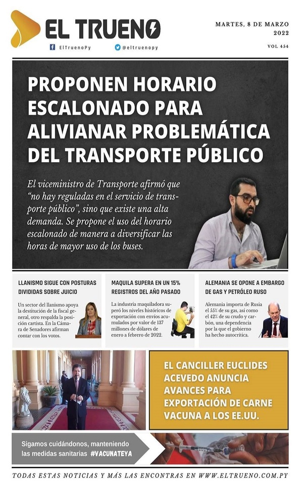 Portadas de este martes 8 de marzo de 2022