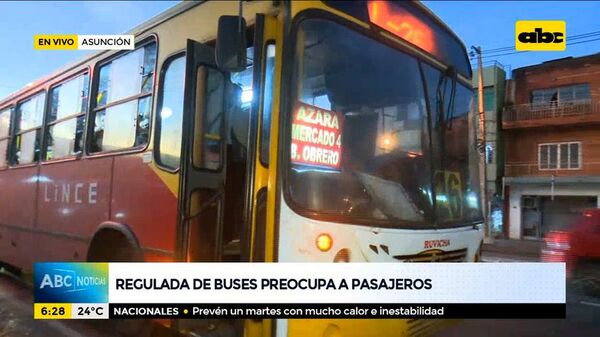 Regulada de buses preocupa a pasajeros - ABC Noticias - ABC Color