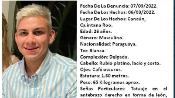 Buscan a paraguayo desaparecido en Cancún