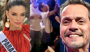 Nadia Ferreira a los besos con Marc Anthony - Teleshow