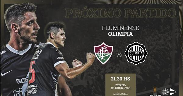 Encuentro de grandes: Olimpia visita a Fluminense por la Fase 3
