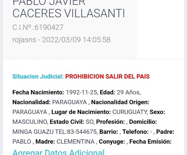 Aprehenden a asaltante de local comercial en Minga Guazú