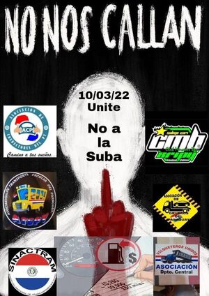 Siete gremios encabezarán mañana una marcha contra la suba del precio del combustible - Nacionales - ABC Color