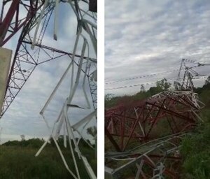 Torre cayó y dejó sin luz a 100.000 familias: ANDE investiga causas - Nacionales - ABC Color